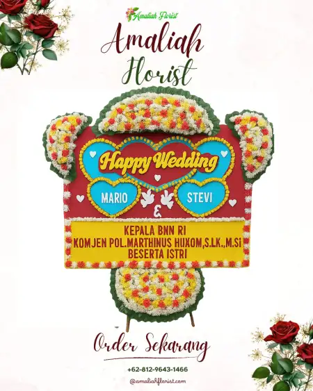 Papan Bunga Pernikahan Cangkring